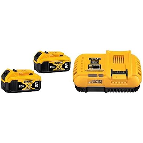 公式半額 充電2パック5 0 Ah Dewalt 20 V MAX XR用電池 DCB 102充電器DCB 107 DCB 105 101