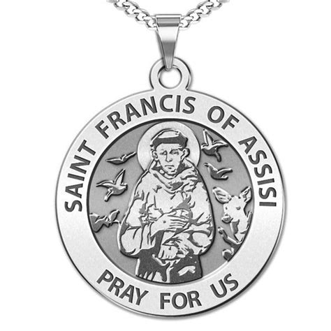 Custom Saint Francis Of Assisi Engraved Pendant