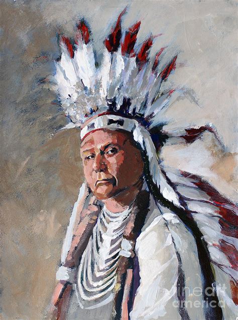 Chief Joseph Painting by Synnove Pettersen