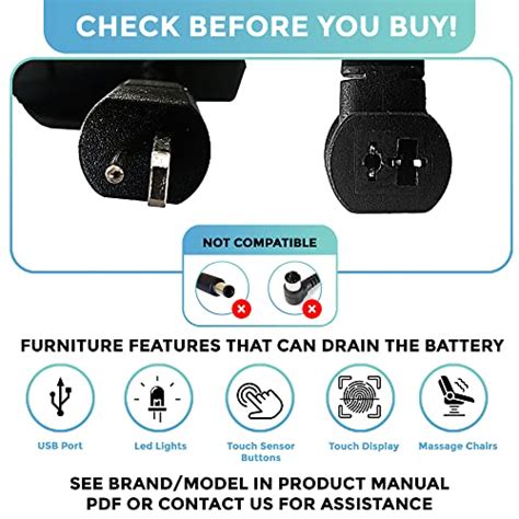 The Blue Cactus Universal Battery Pack For Reclining Furniture With Lcd