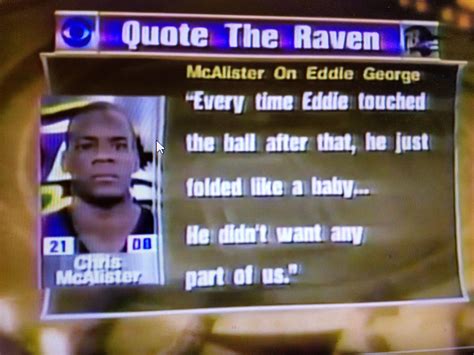 Chris McAlister's famous trash talk toward Eddie George during the 2000 ...