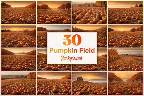 Pumpkin Patch Field Landscape Background Graphic by Forhadx5 · Creative ...