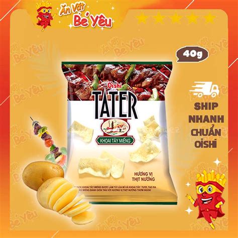 Bim bim Oishi snack khoai tây miếng hương vị thịt nướng 35g