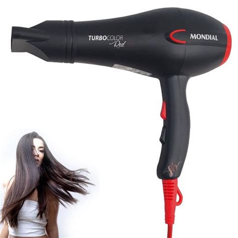 Secador De Cabelo Profissional Turbo W Ar Quente E Frio Mondial