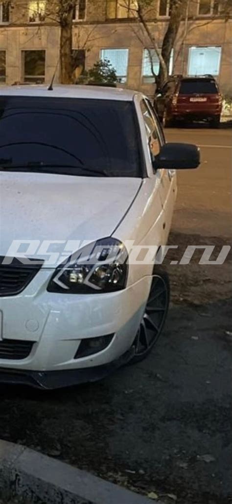 Передние фары АМГ стиль с ДХО и бегающим повторителем поворота на Лада ...