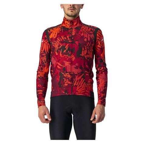 Castelli Mens Perfetto Ros Jacket Bordeaux Pro Red Black Sportpurs