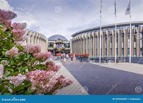 Druskininkai, Lithuania - August 14, 2021: People at the Entrance To ...