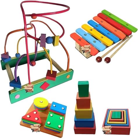 Kit Brinquedo Educativo Pedag Gico Em Madeira Aramado G Prancha