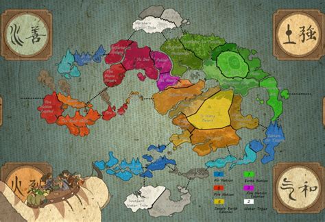 Avatar The Last Airbender World Map Maping Resources