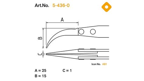 Bernstein Esd Pinzette Mit Auswechselbaren Spitzen Gebogen Mm Breit