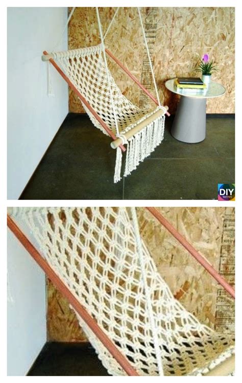 Diy Hanging Macrame Chair Tutorials Diy 4 Ever