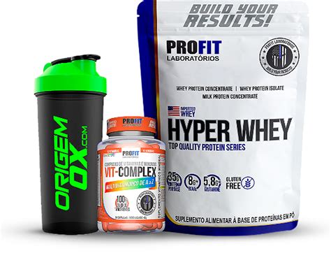 Combo Profit Hyper Whey Refil 900g Vit Complex 90 Cápsulas