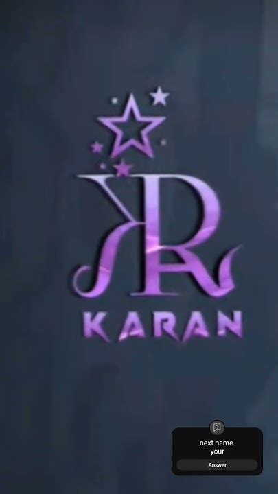 Karan Name Logo Logodesign Logo Comment Your Name Trendingshort💫😇