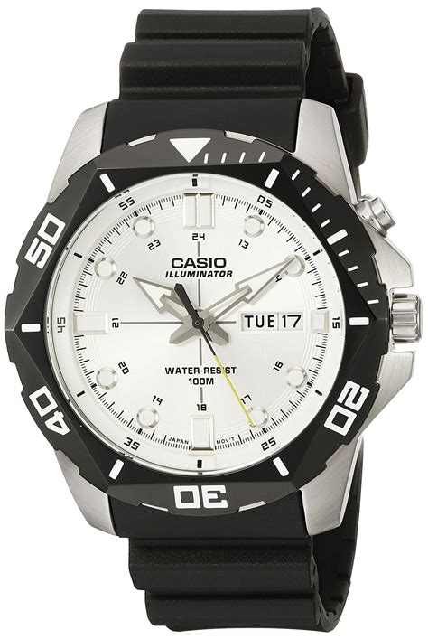 Casio Men S Super Illuminator Quartz Stainless Steel And Resin Casual