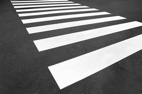 Premium Photo Pedestrian Crossing On Empty City Street Closeup