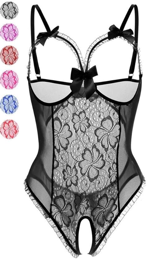 Women Sexy Teddy Lingerie One Piece Lace Babydoll Bodysuit Nightie Plus