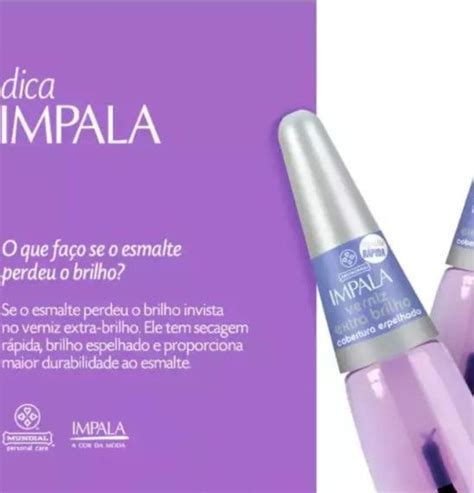 Kit Esmalte Verniz Impala Extra Brilho Ml C