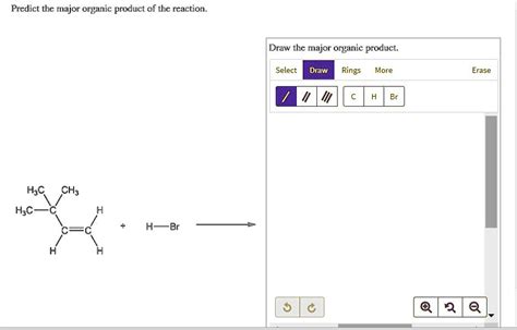 Solved Predict The Major Organic Product Of The Reaction Draw The