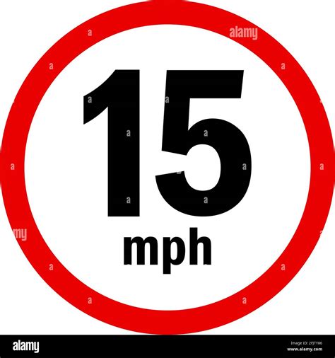 Mph Speed Limit Sign Stock Vector Images Alamy