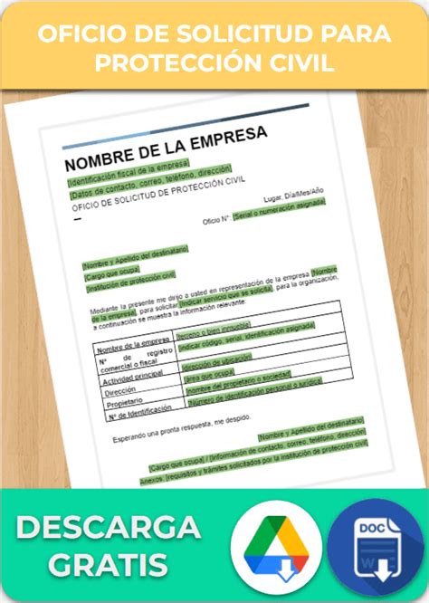 Oficio De Solicitud Para Protecci N Civil Ejemplos Y Formatos Excel