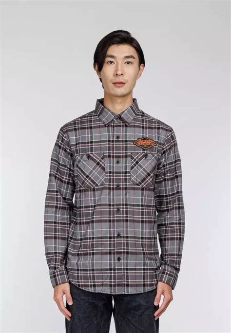 Jual Harley Davidson Harley Davidson Th Anniversary Plaid Shirt