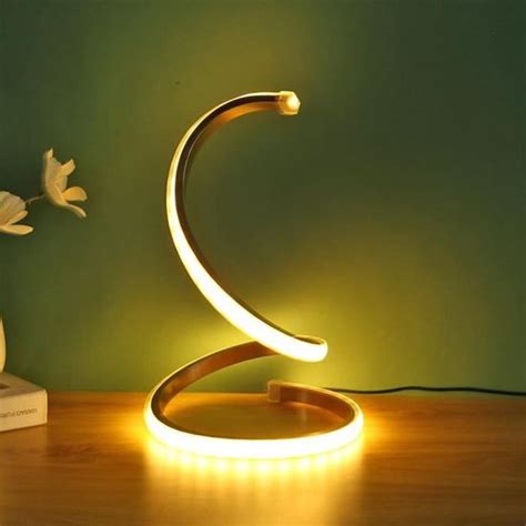 Lampe A Poser Warm Light Lampe De Table En Spirale Led Moderne Lampe