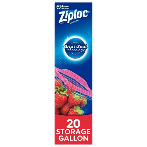 Ziploc Brand Storage Bags With New Stay Open Design Gallon Count