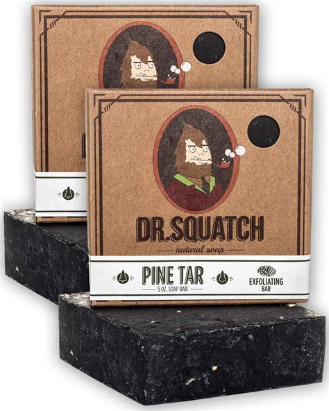 Dr Squatch Pine Tar Soap 2 Pack Bundle Mens Bar With