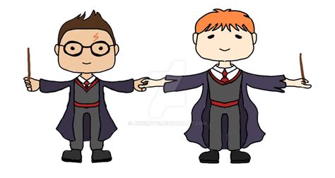 Harry Potter and Ron Weasley by JixieMDye on DeviantArt