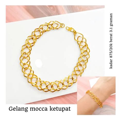 Jual Gelang Emas Asli Kadar 875 Model Mocca Sisik Naga 17 Cm Shopee