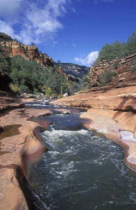 Oak Creek Flowing Through The Red Rocks Sedona Arizona Photo By Rich Reid Slide Rock State