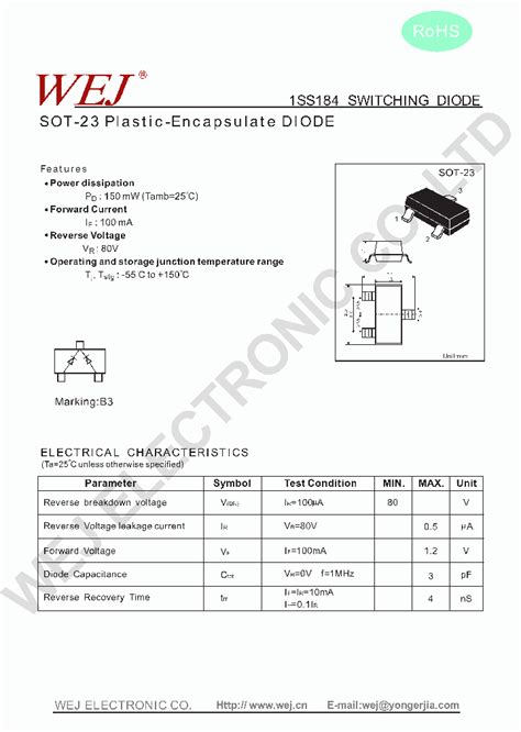 1ss184 9019059 Pdf Datasheet Download Ic On Line