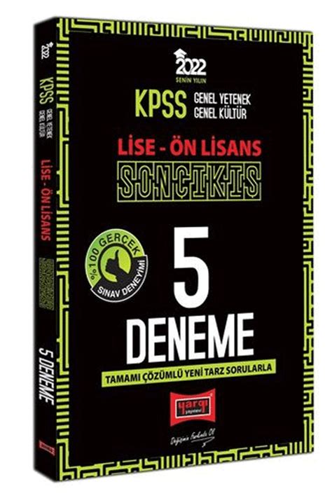 2022 KPSS GY GK Lise Ön Lisans Son Çıkış Tamamı Çözümlü 5 Deneme KPSS