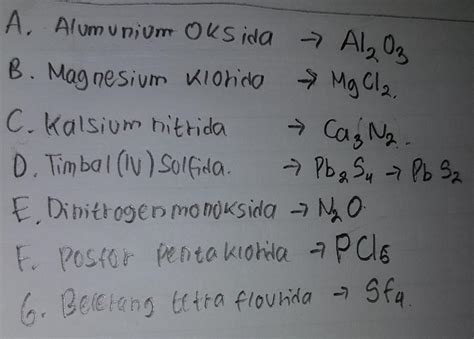 Rumus Kimia Dari Dinitrogen Trioksida Ruang Ilmu