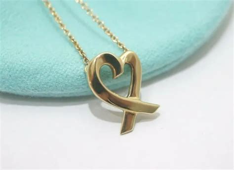 TIFFANY CO 18k Yellow Gold Paloma Picasso Loving Heart Necklace 16