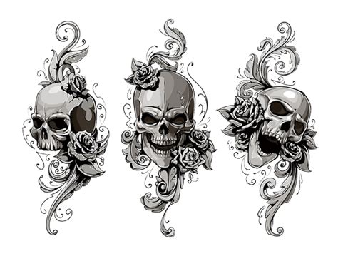 Vintage Skull Tattoo