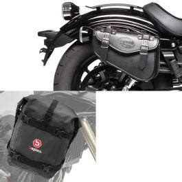 Set Moto Sacoche Droite Arizona Ltr Valise Pour Chopper Noir