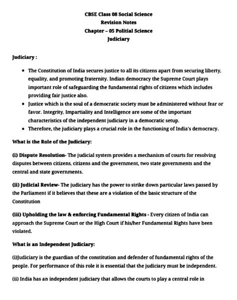 Solution Ch Judiciary Class Notes Studypool