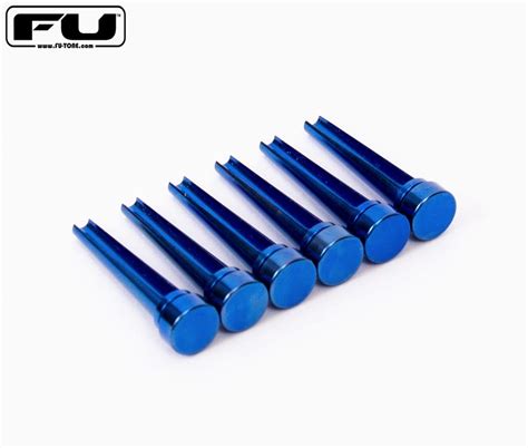 Fu Tone Titanium Acoustic Bridge Pins Blue アコースティックギターブリッジピン チタン製 弦釘