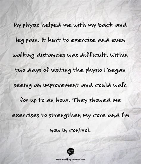 17 Best images about Physiotherapy Quotes on Pinterest | Plymouth ...