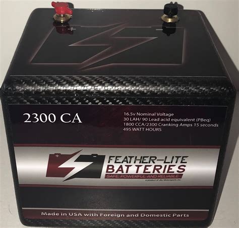 Feather Lite Batteries Premiere V Race Batteries