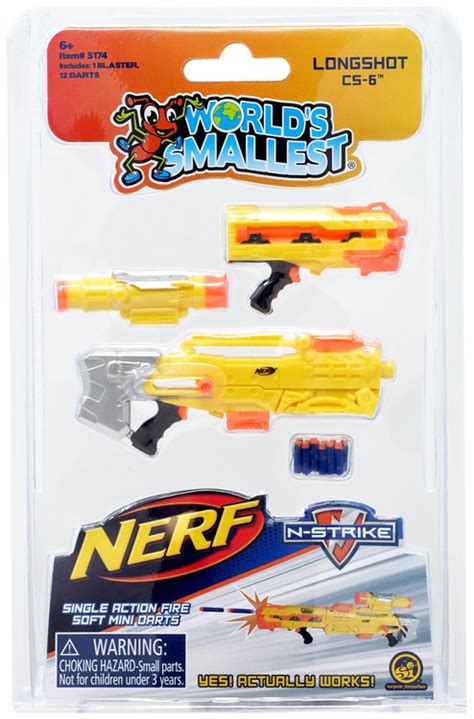 Nerf Worlds Smallest Longshot Cs 6 Blaster Super Impulse Toywiz