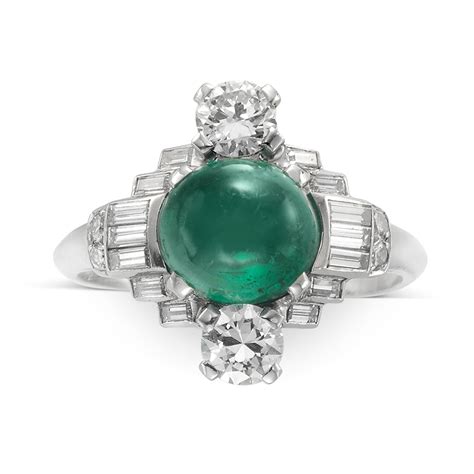 Art Deco Emerald and Diamond Ring — Simon Teakle