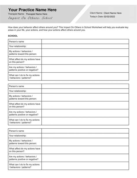 Reality Therapy Worksheets Bundle Pdf Templates