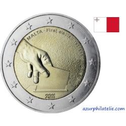 2 euros Malte 2011 1849 année de l élection des 1er Représentants