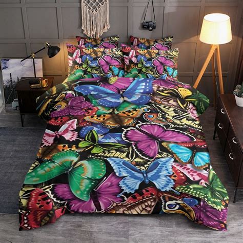 Butterfly Duvet Cover Bedding Set Metal Pigeon