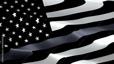 Vidéo Stock Corrections enforcement waving flag National 3d Thin Grey