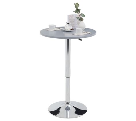 Table Haute De Bar Vista Plateau En Mdf Gris Mat Table Haute Et