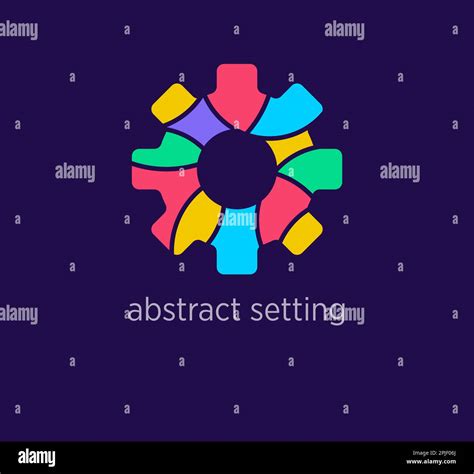 Modern Abstract Setting Logo Icon Unique Design Color Transitions