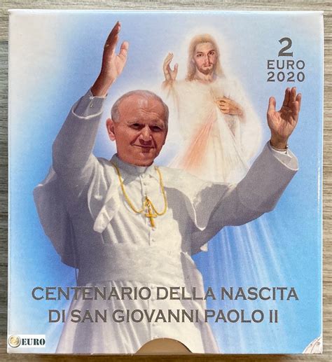 2 euros Vaticano 2020 100 Años Papa Juan Pablo II BE Proof